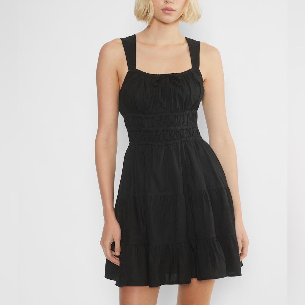 Aritzia Black Martine Mini Dress